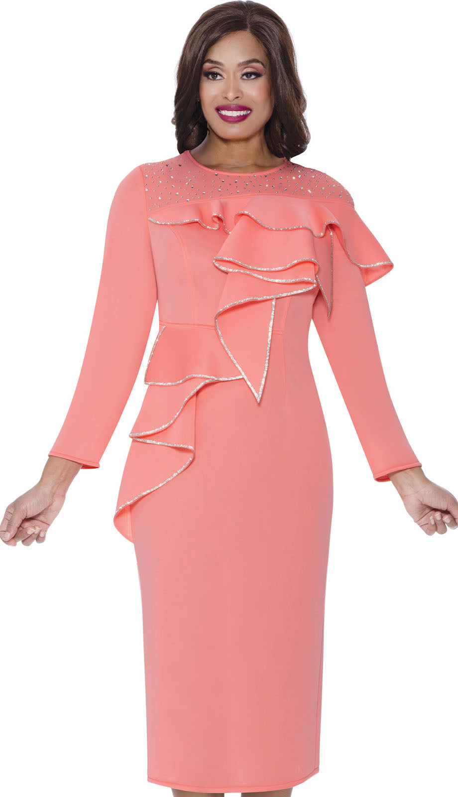 Stellar Looks SL600561-COR-QS Church Dress