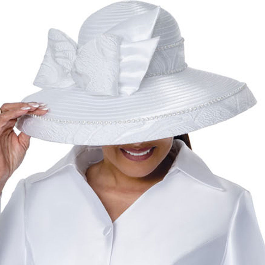 Dorinda Clark Cole 310491-WHT-H-QS Church Hat