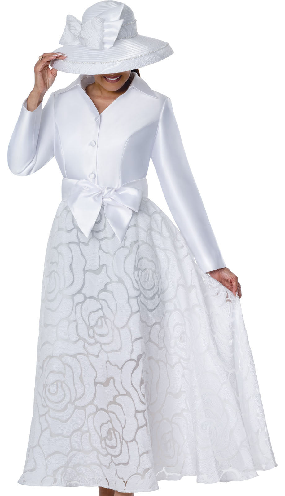 Dorinda Clark Cole 310491-WHT-H Church Hat