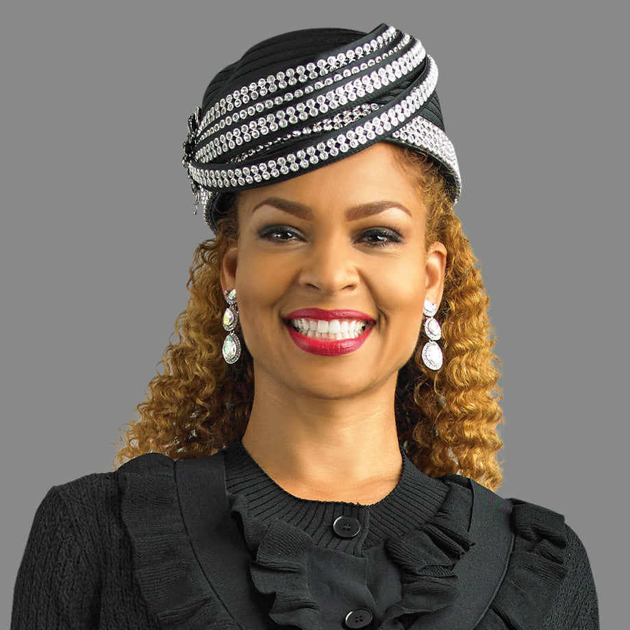 Lily and Taylor H258-BLK-QS Church Hat