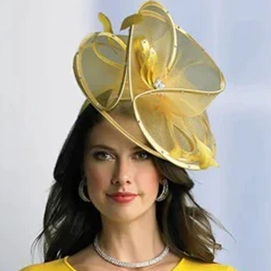 Lily And Taylor H121-YEL Fascinator