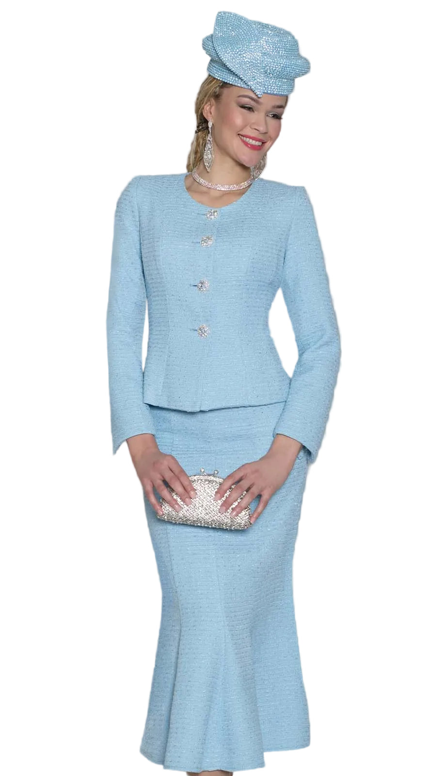 Lily And Taylor 5109-BLU Church Suit