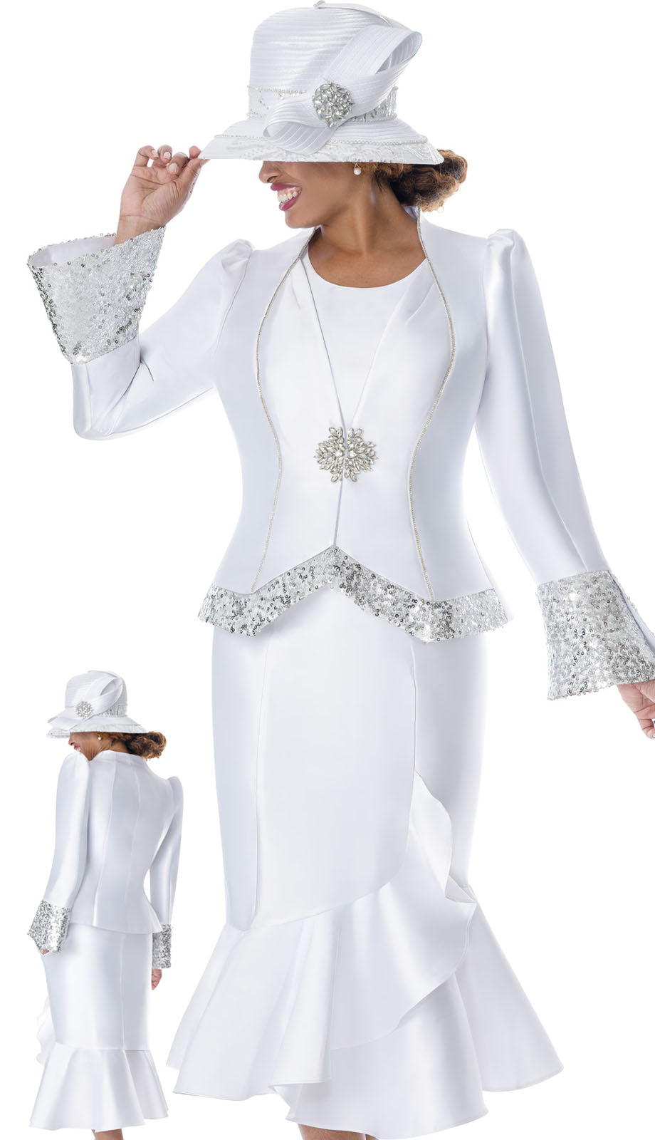 GMI 401903-WHT-H Church Hat