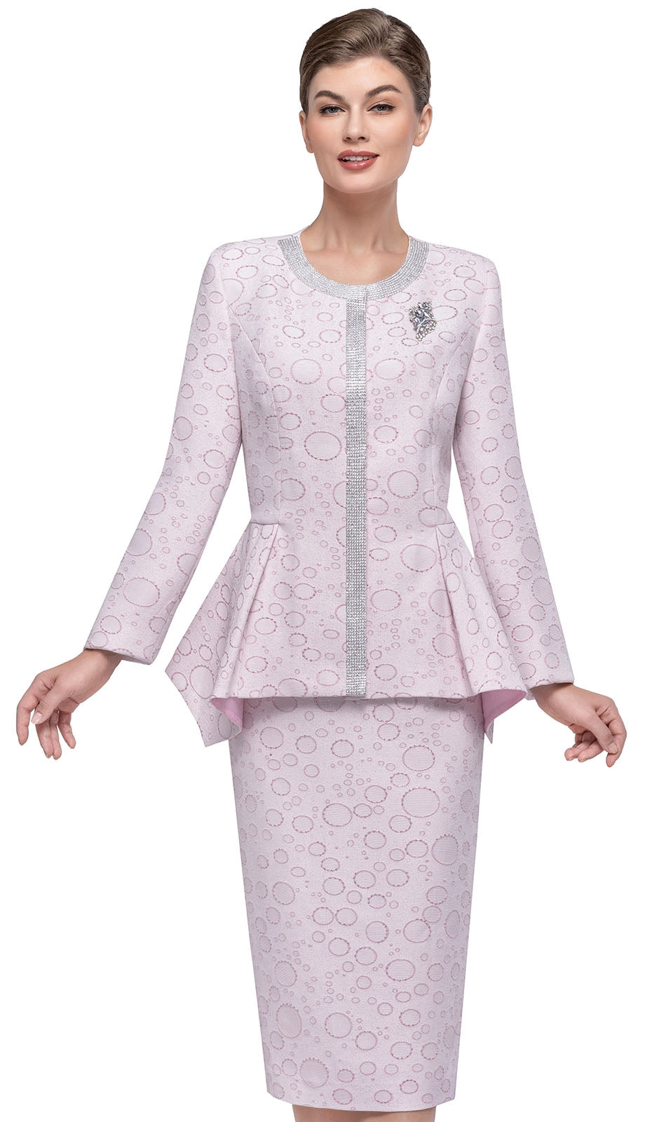 Serafina 4025-ROSE Womens Church Suit