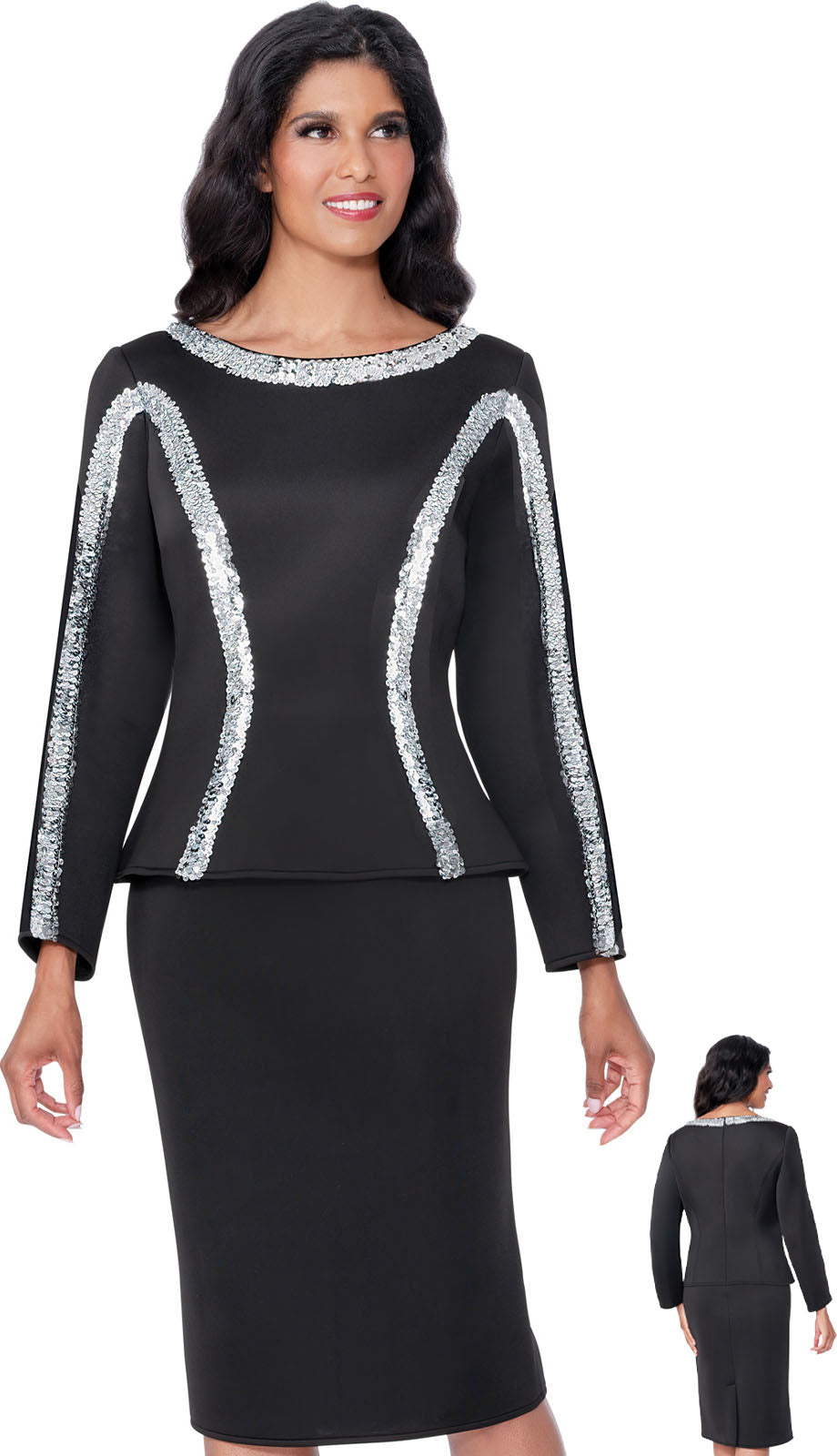 Stellar Looks SL600761-BLK-IH Church Suit