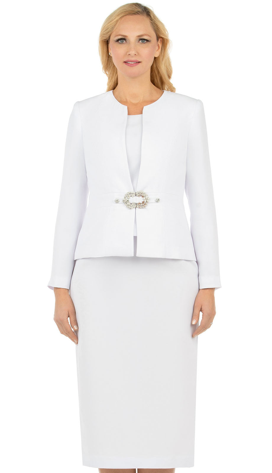 Giovanna 0650-WHT-CO Church Suit