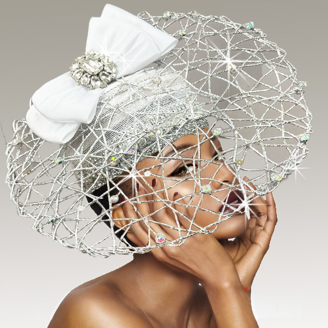 3396 BESSIE-White-Silver