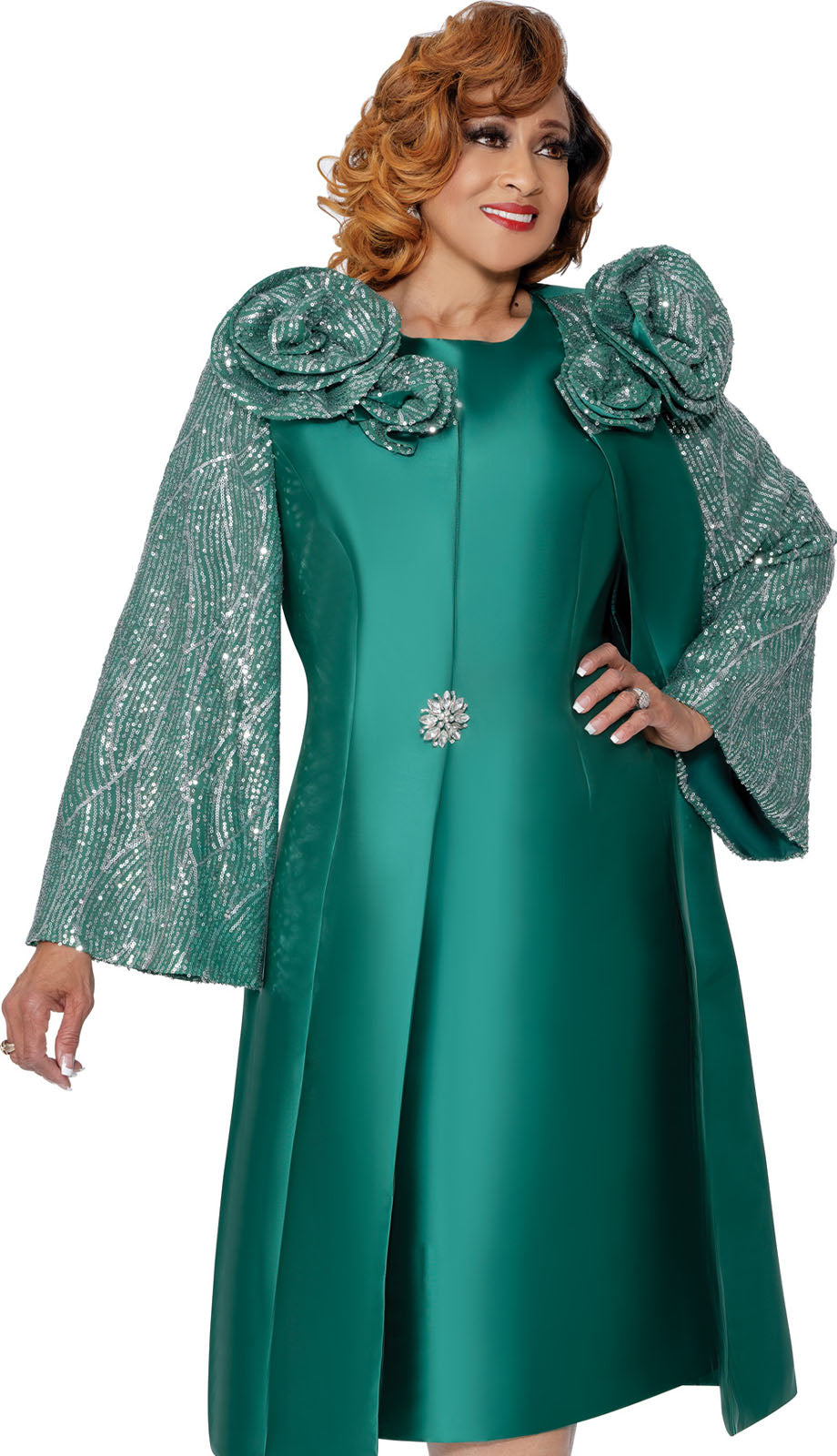 Dorinda Clark Cole 310012-GRN-IH Church Dress