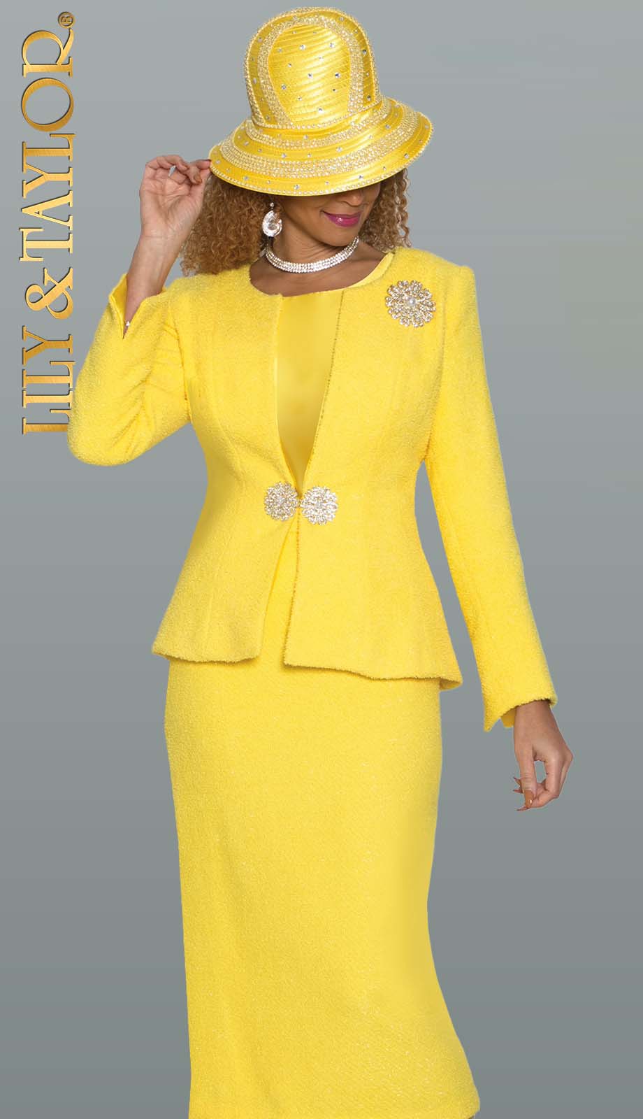 Lily and Taylor 5160-YLW-QS Church Suit