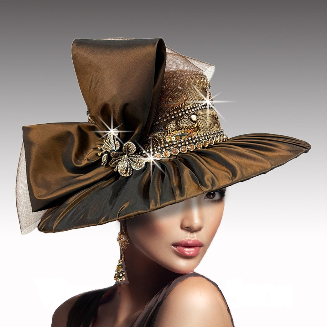 Church Hat 3428 CHOCOLATE SWIRL-CHOCOLATE
