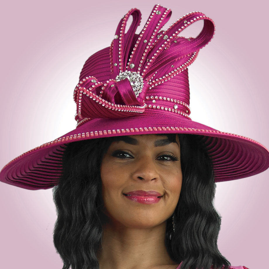 Lily And Taylor H683-HPNK Church Hat