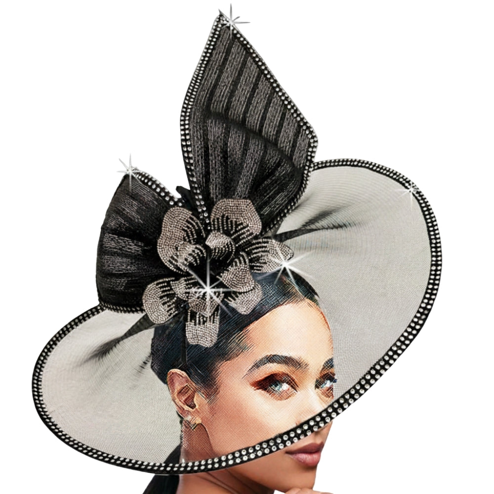 FA3504 Archangel-BLK-QS Church Fascinator