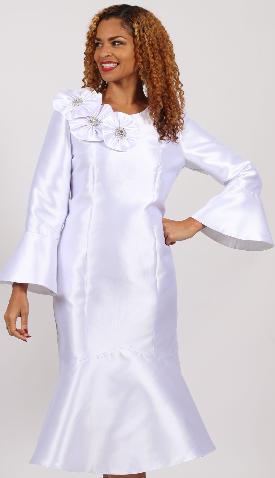 Diana Couture 9059-WHT-CO Church Dress