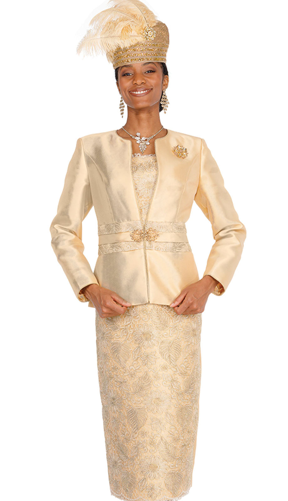 Elite Champagne 6157-H Church Hat