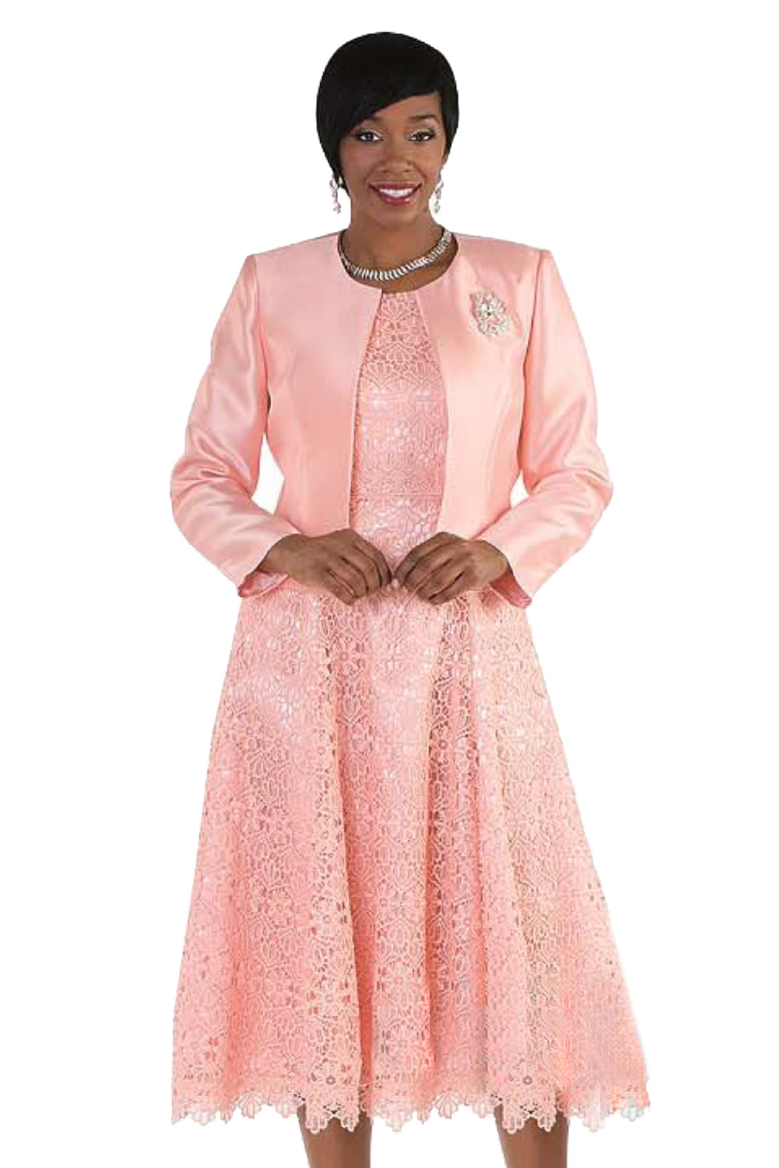 Tally Taylor 4529-PEACH Church Dress
