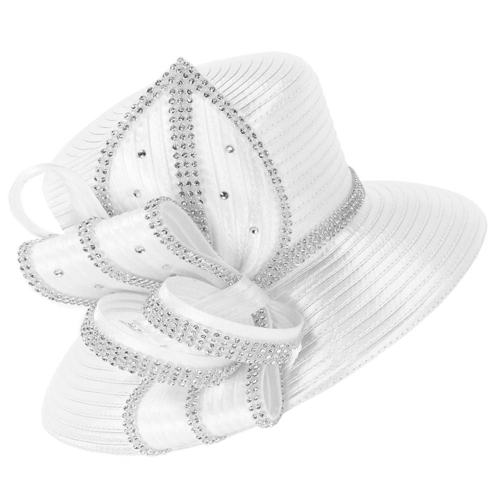Giovanna HR1088-WHT Church Hat