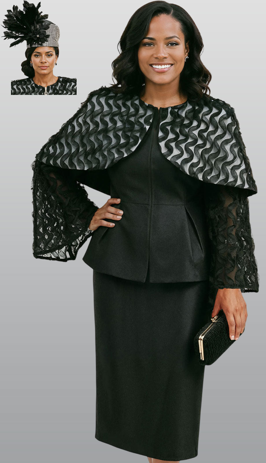 Donna Vinci 12265-H Ladies Church Suit-Hat