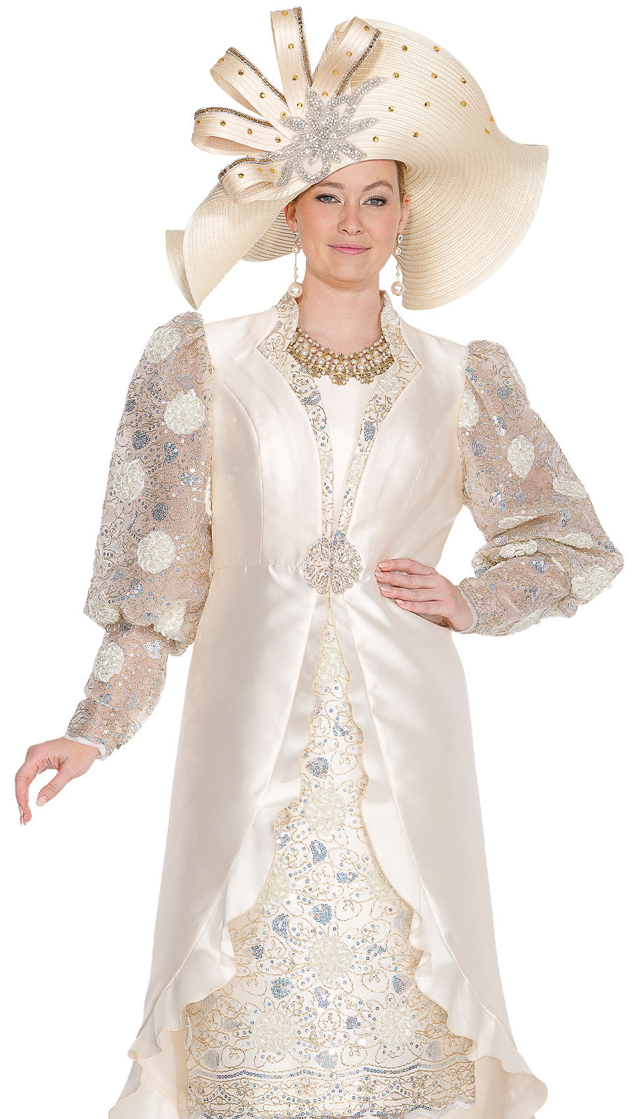 Champagne Italy 6203-H Church Hat