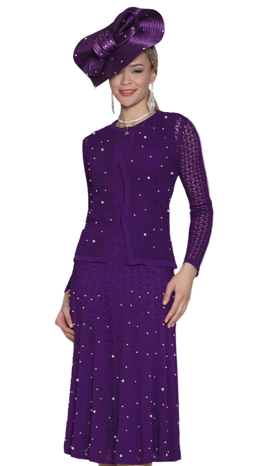 Lily And Taylor 916-PUR Church Suit