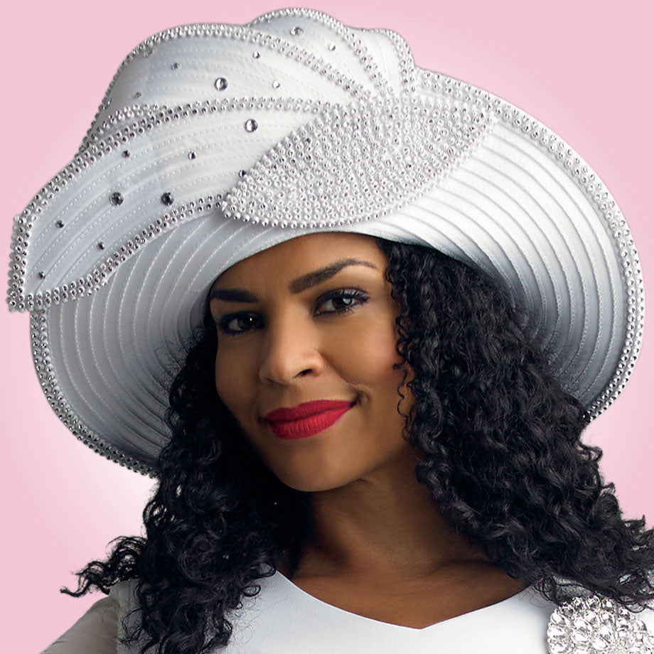 Lily And Taylor H387-WHT Church Hat