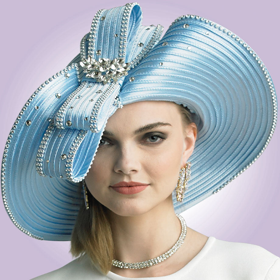 Lily And Taylor H390-BLU Church Hat