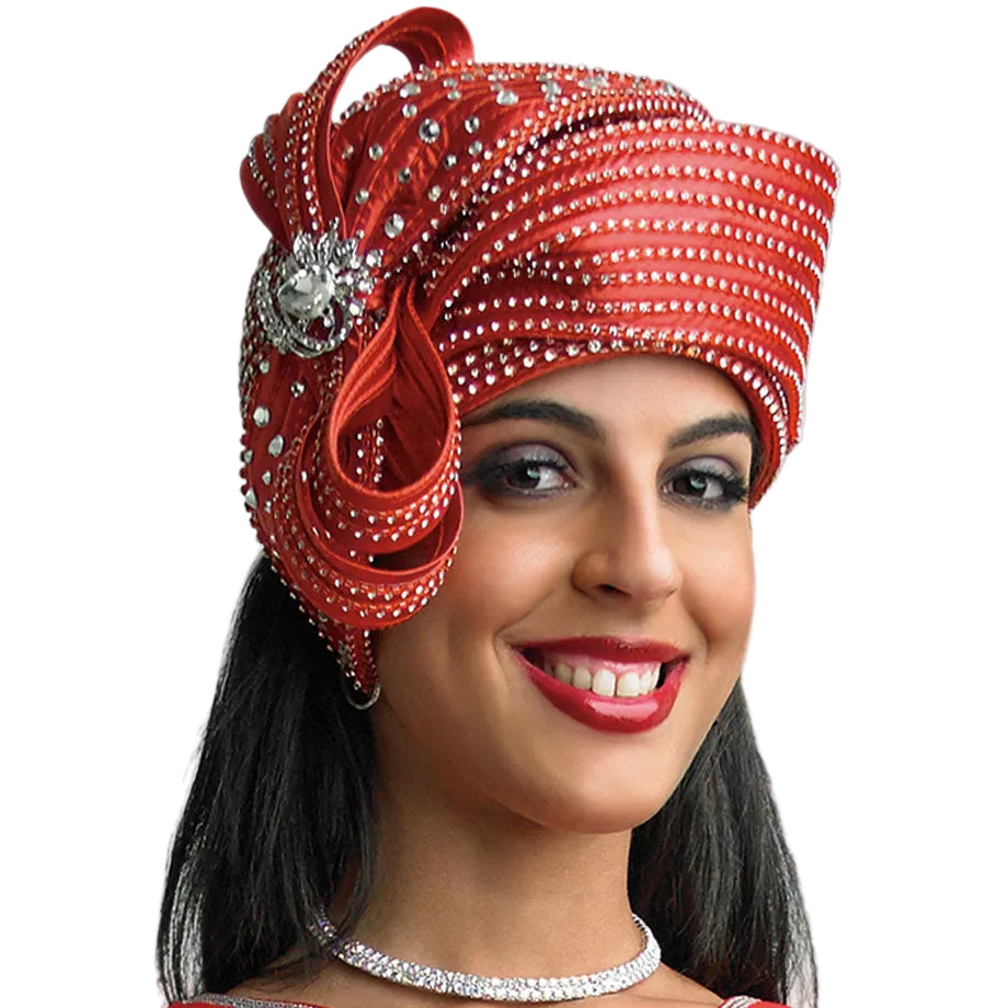 Lily And Taylor H419-RED-QS Church Hat