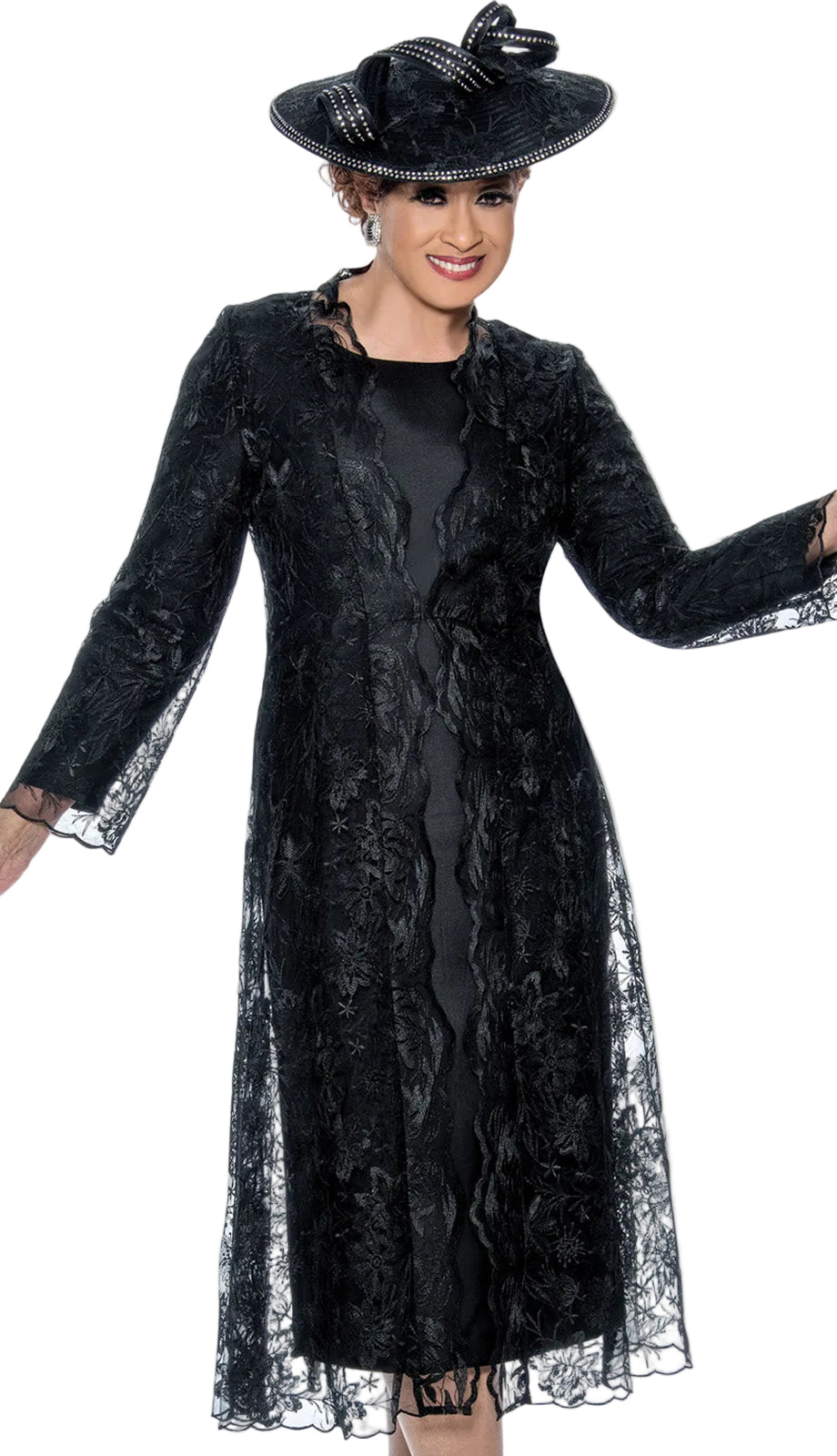 Dorinda Clark Cole 5312-BLK-IH Church Hat