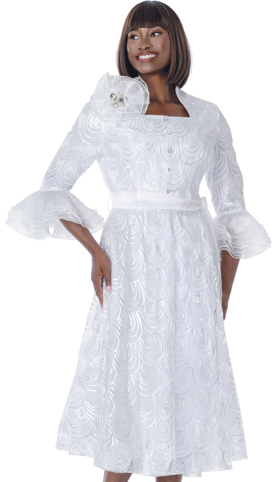 Terramina 7049-WHT-CO Church Dress