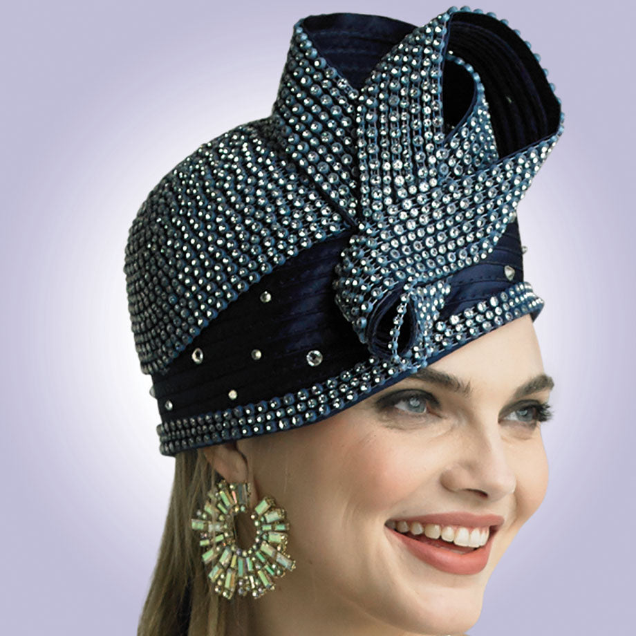 Lily And Taylor H553-NVY Church Hat