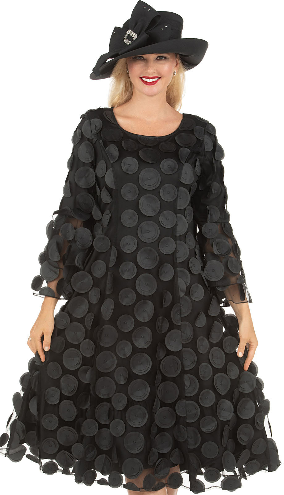 Giovanna D1650-BLK-H Church Hat