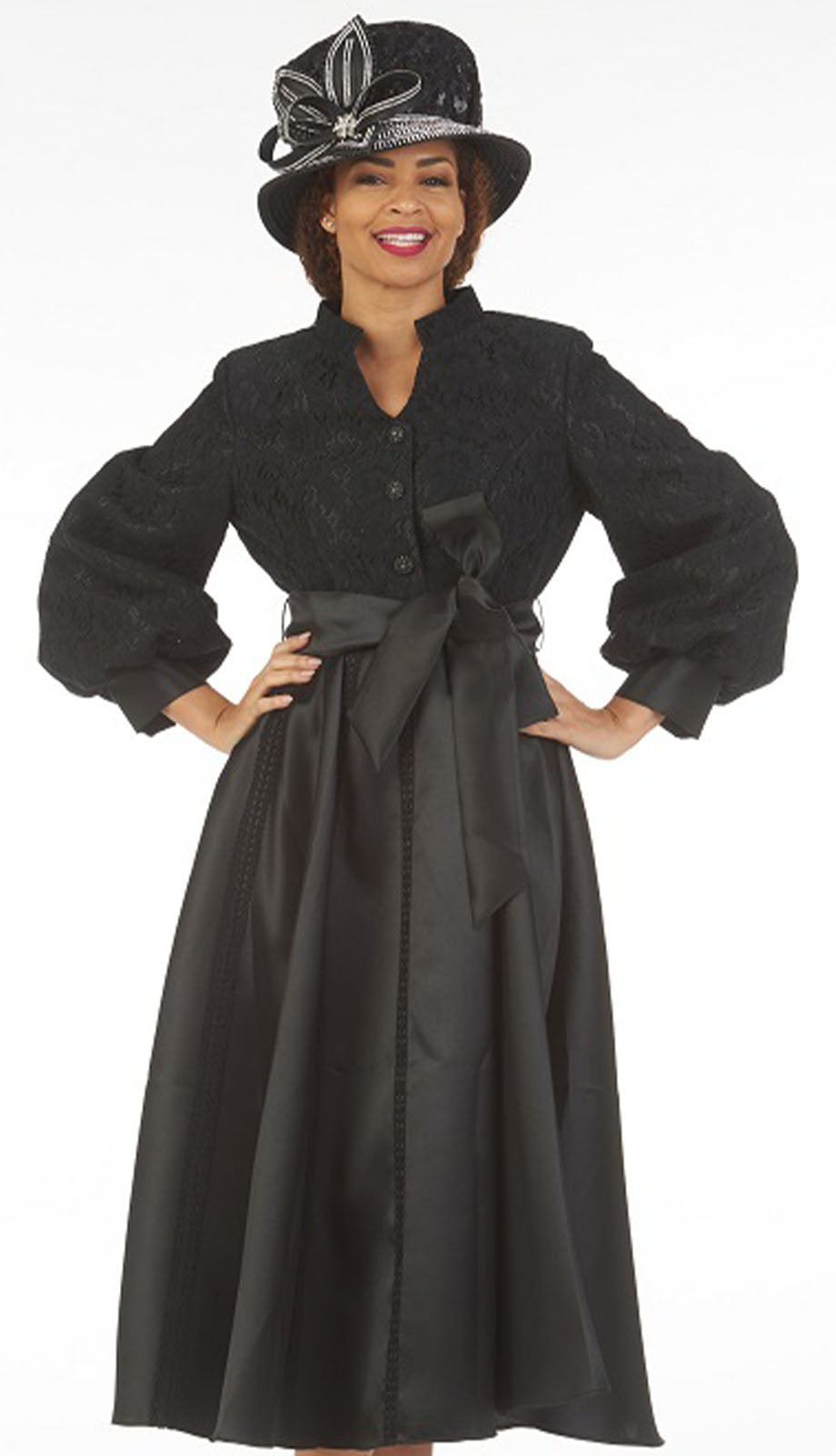 Giovanna D1657-BLK Church Dress