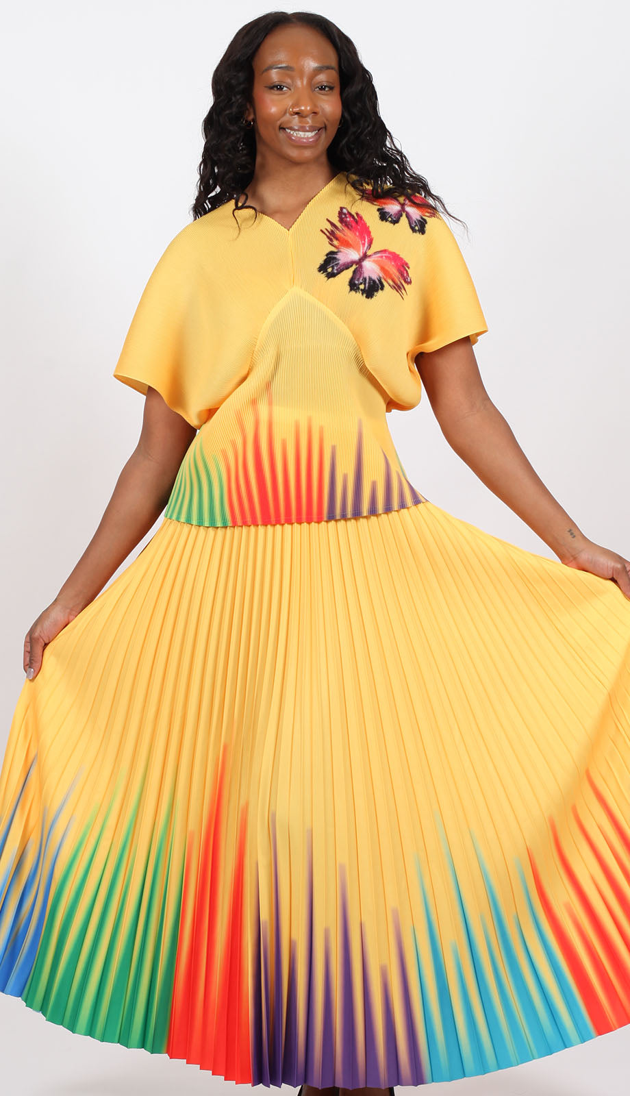 Diana Couture 8073-YLW Church Dress