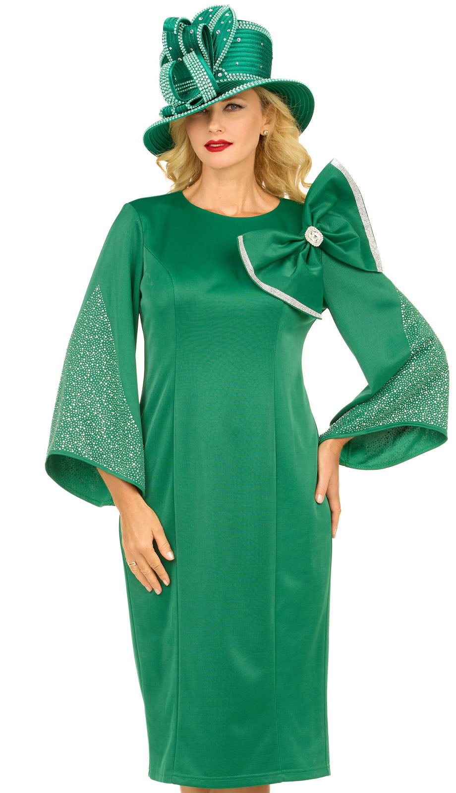 Giovanna DP2445-GRN Church Dress Green / 2XL(20W-22W)