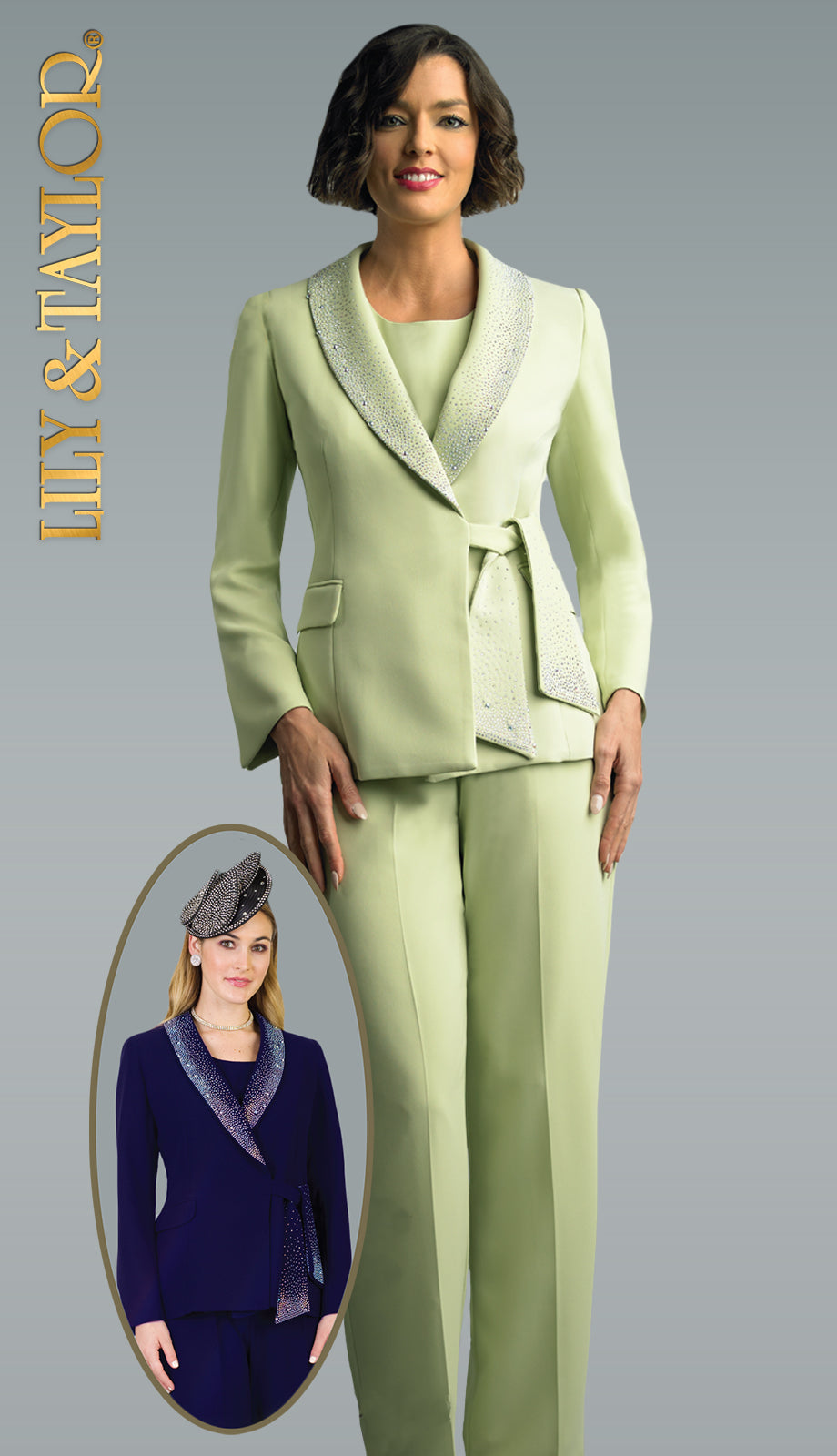 Lily And Taylor 4373-OLI-QS Pant