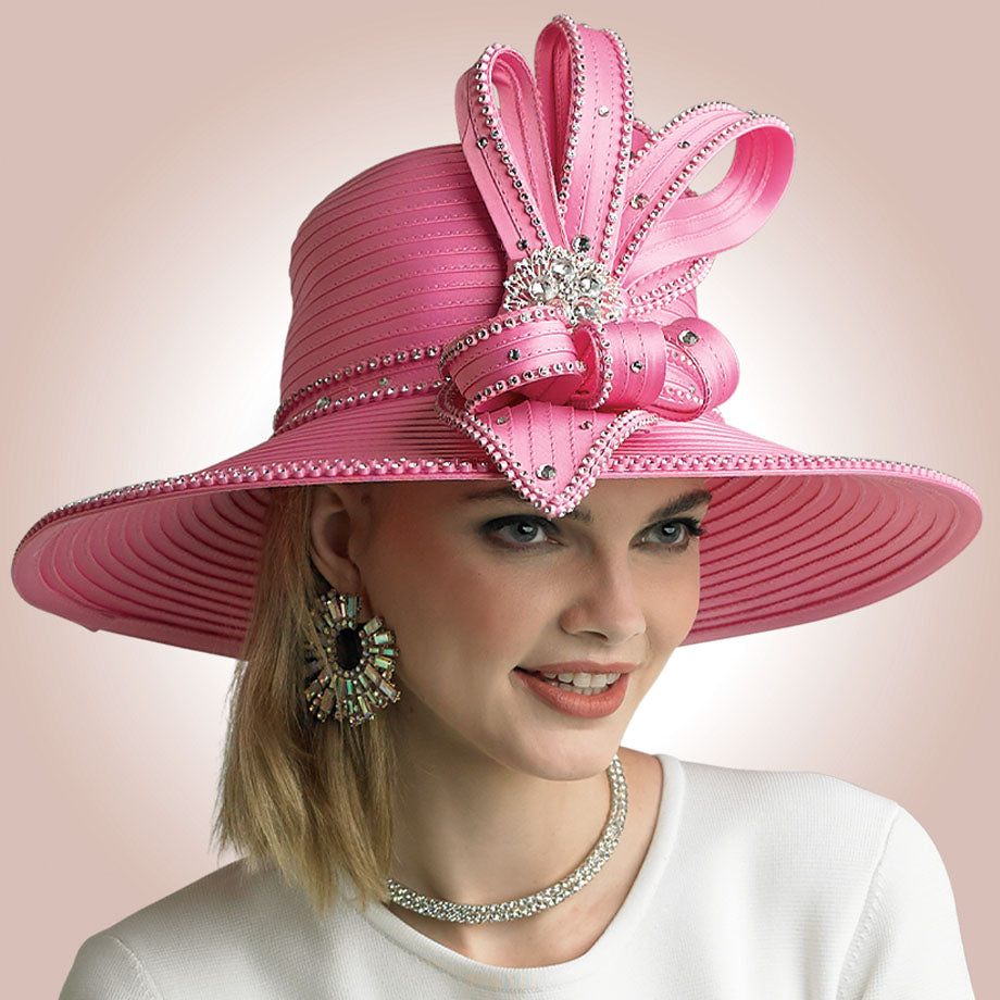 Lily And Taylor H683-PNK Church Hat