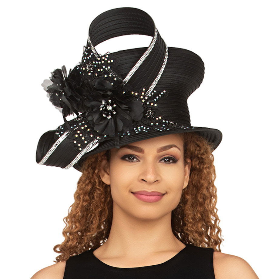 Giovanna HR22151-BLK-QS Church Hat