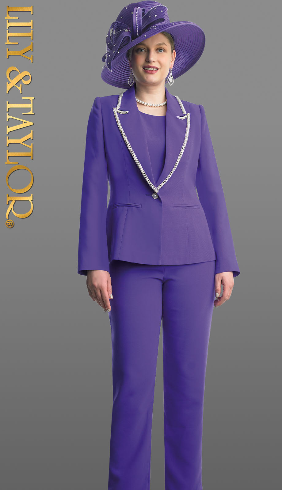 Lily And Taylor 4785-PUR Pant