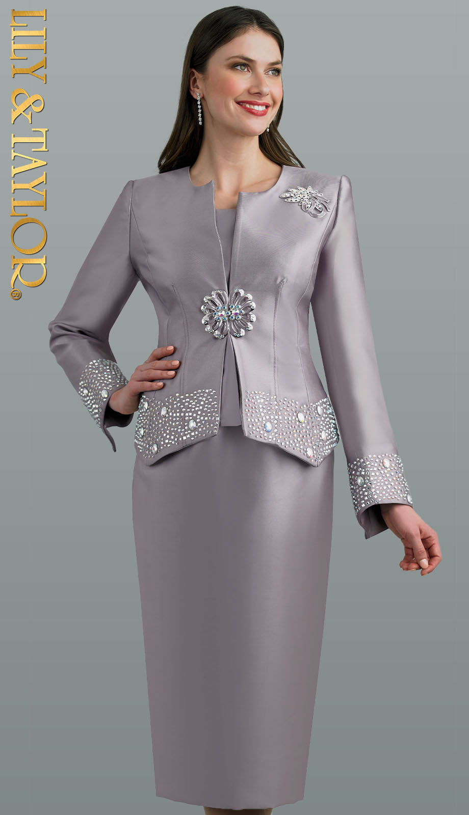 Lily And Taylor 4498-BSH Elegant Church Suit