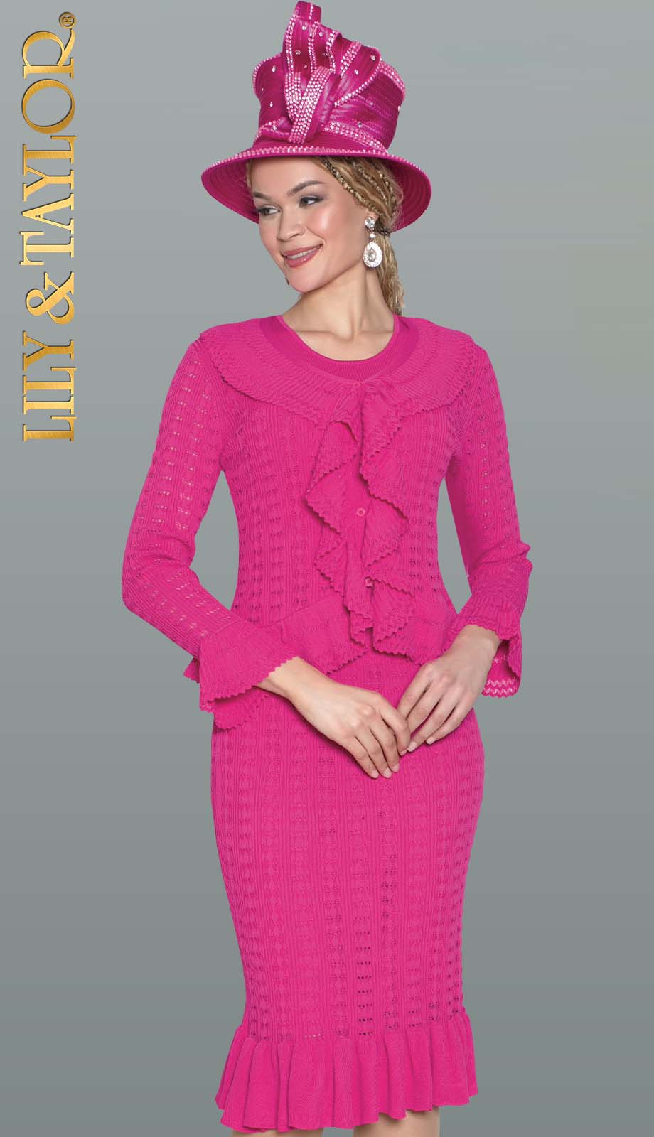 Lily and Taylor H397-PNK Church Hat