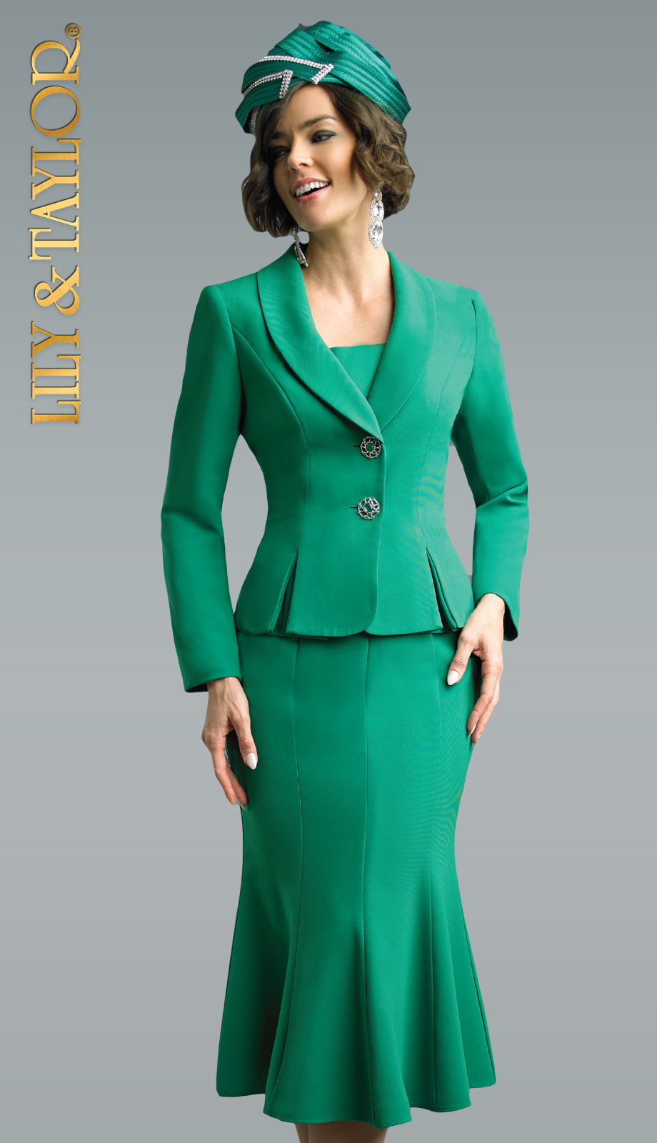 Lily And Taylor 2834-EMR Church Suit