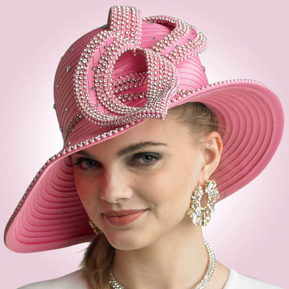 Lily And Taylor H919-PNK Church Hat