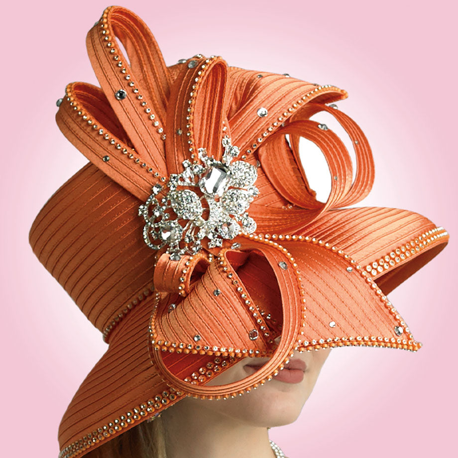 Lily And Taylor H945-ORG Church Hat