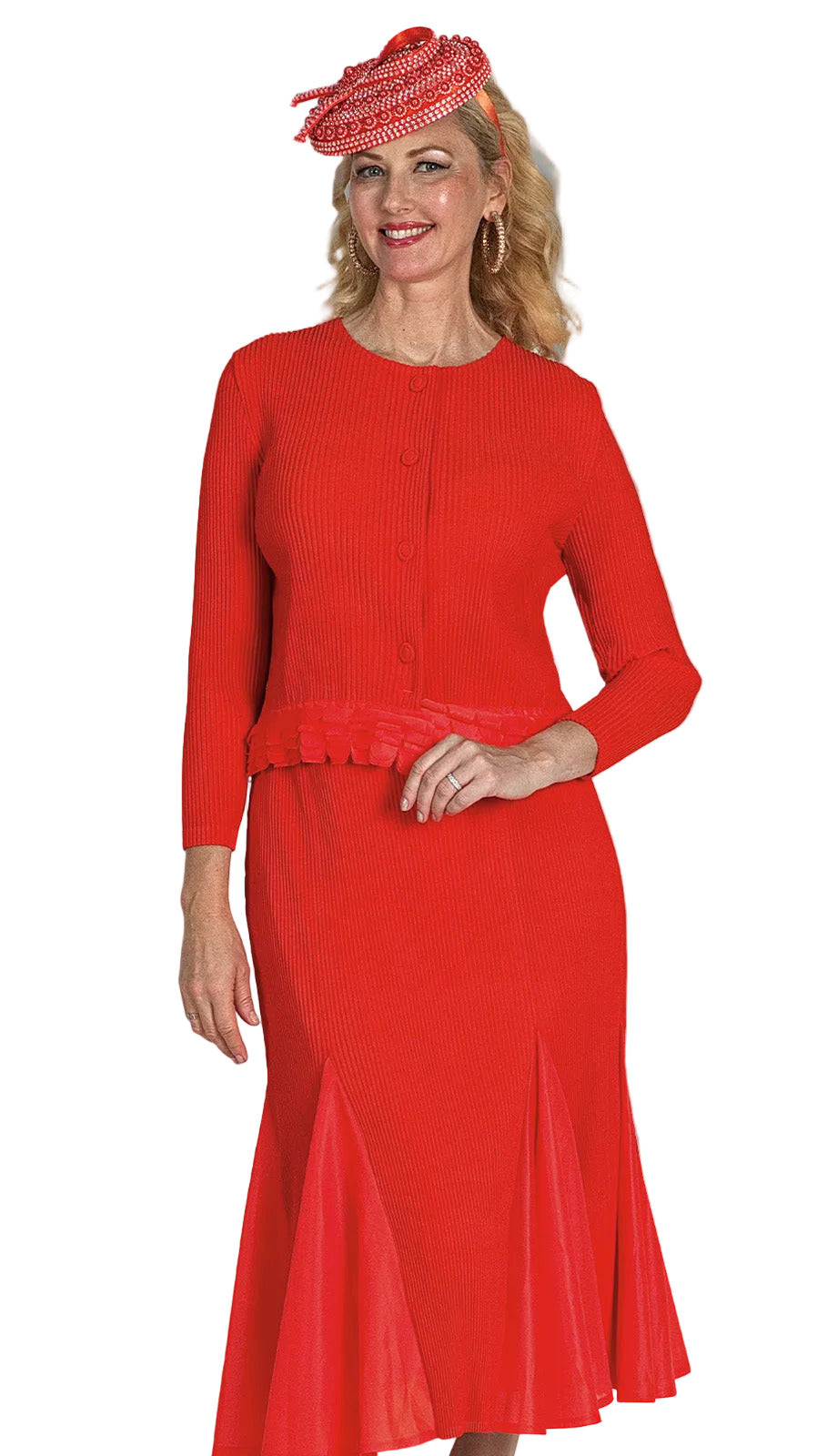 Lily And Taylor 5206-ORG Church Suit
