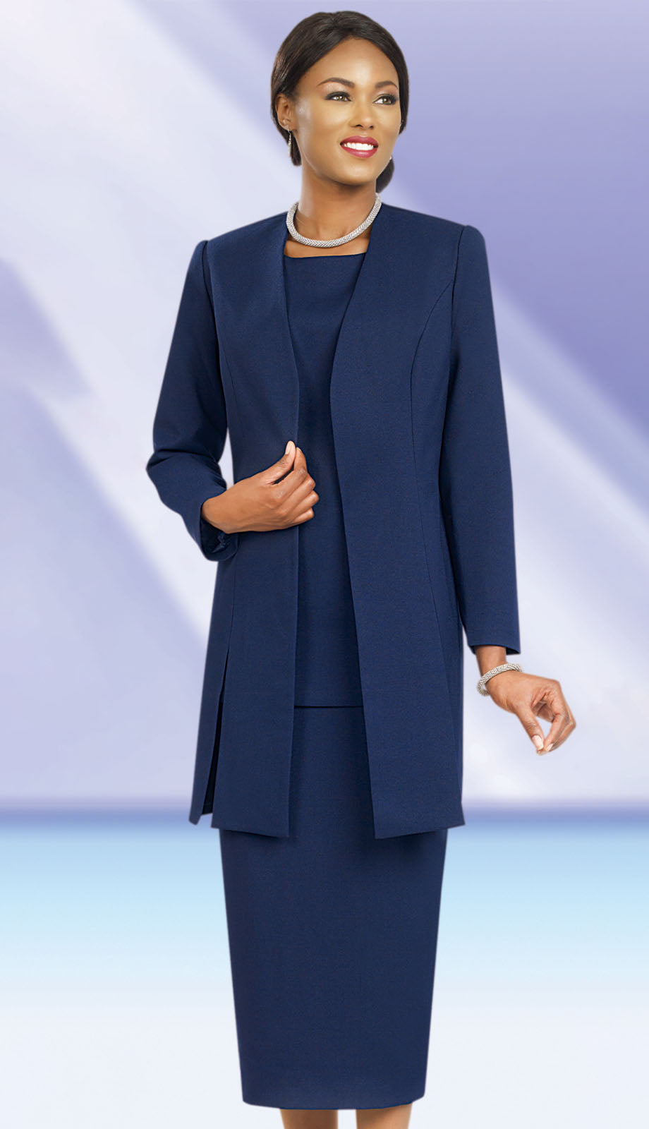 Ben Marc 2296-NVY Church Suit