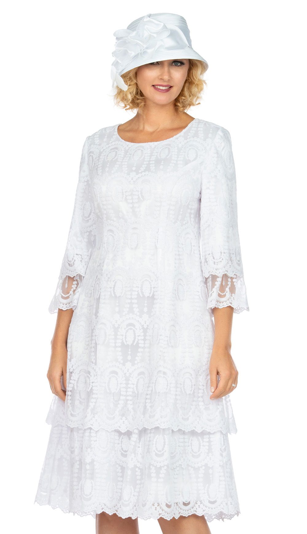 Giovanna 1529-WHT Church Hat