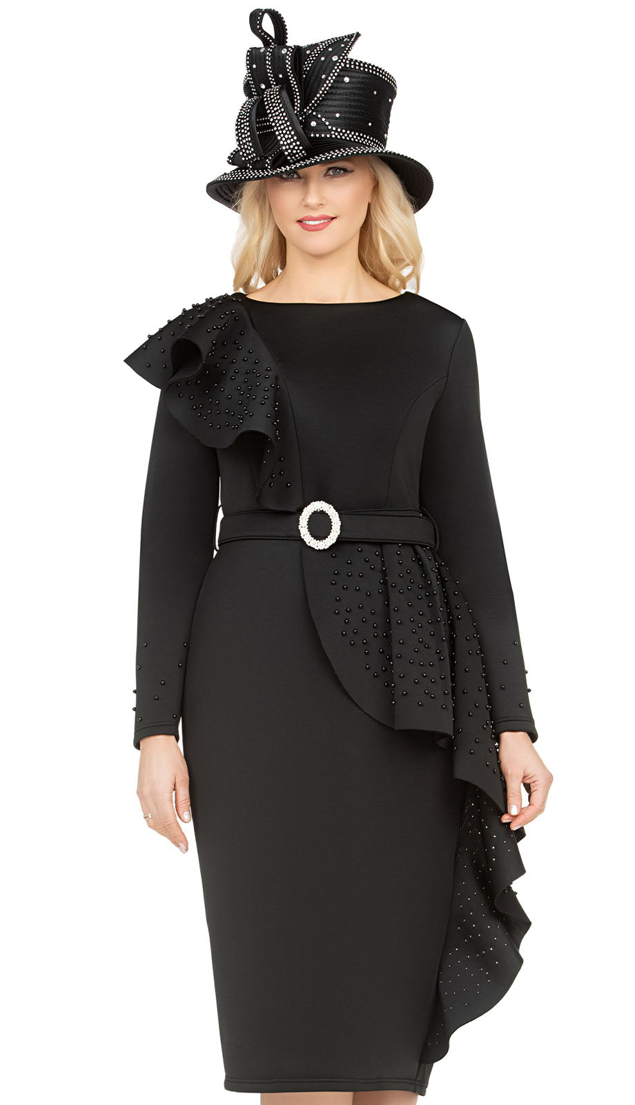 Giovanna DP2420-BLK-H Church Hat