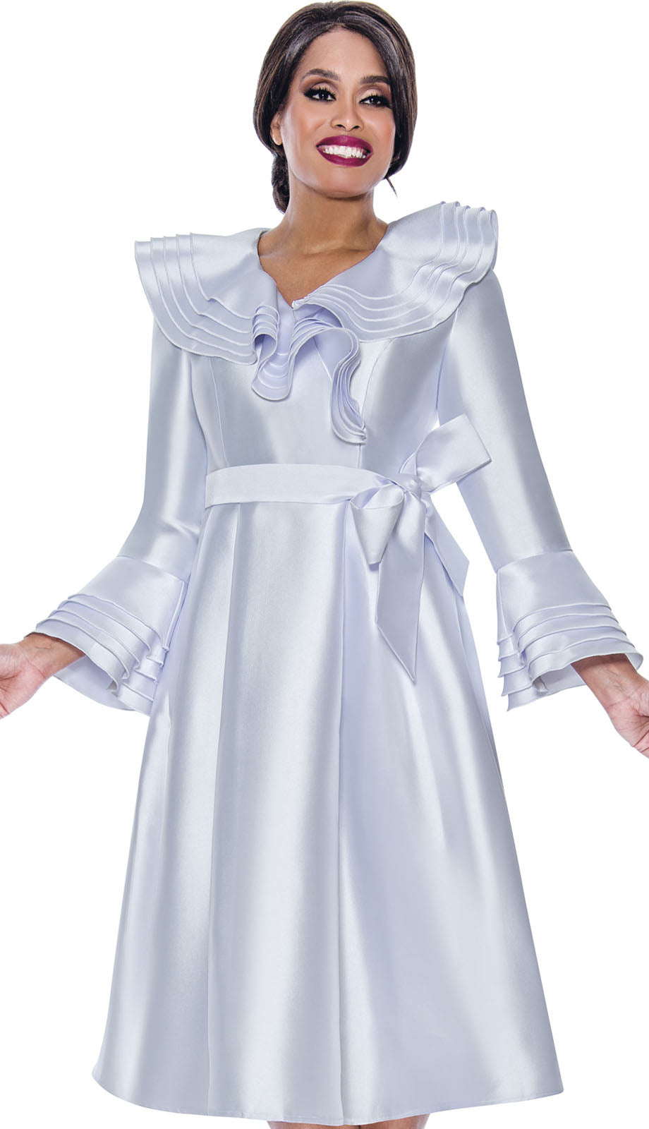 Nubiano 12281-WHT-IH Church Dress