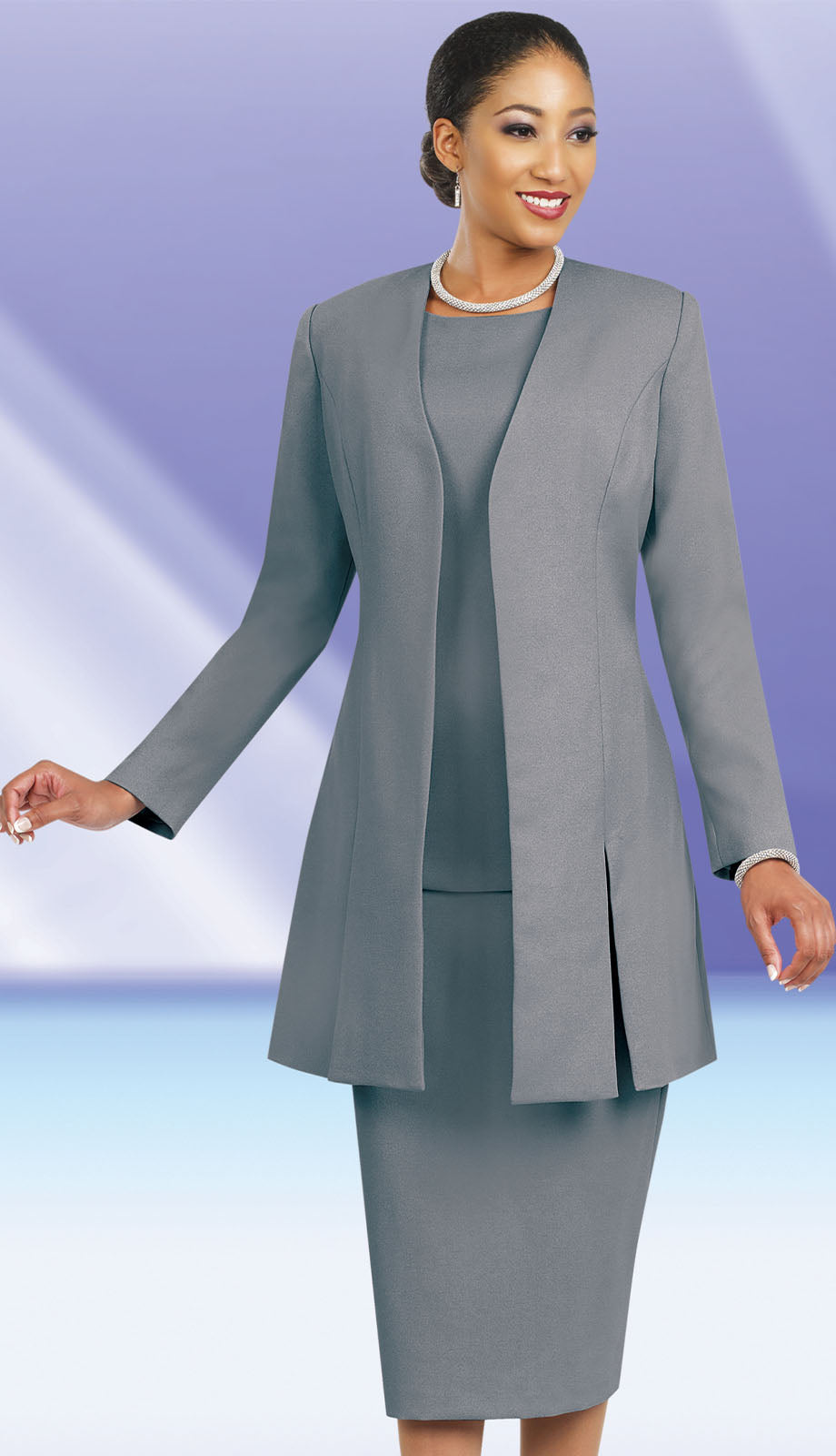 Ben Marc 2296-SIL Usher Suit