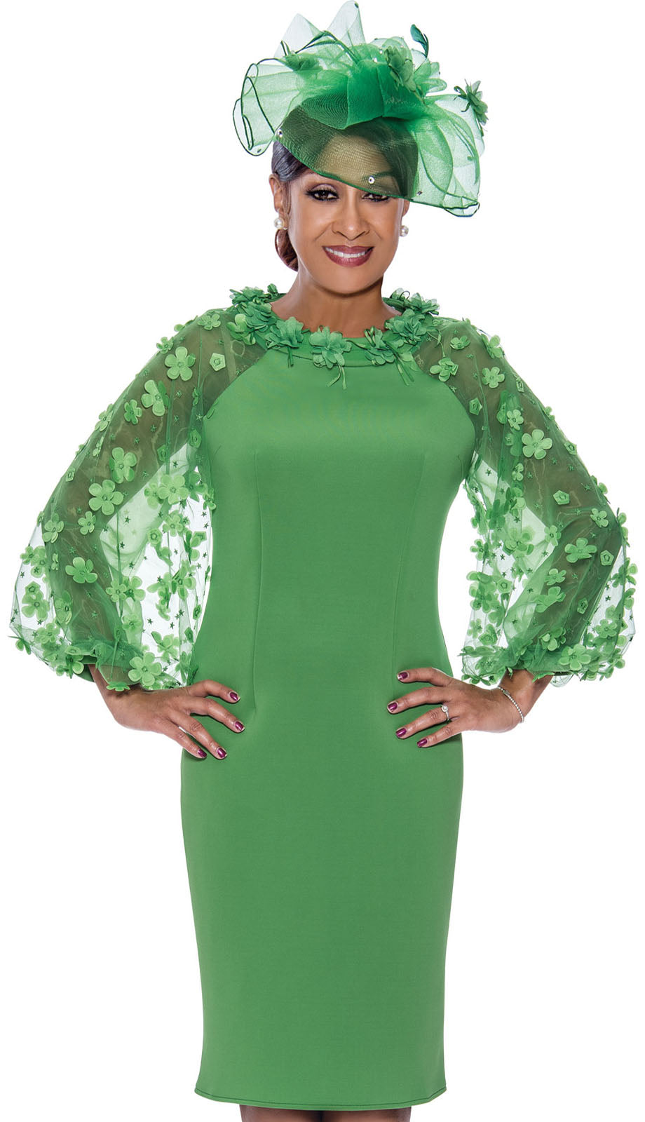 Dorinda Clark Cole 4861-WH-Hat Church Hat