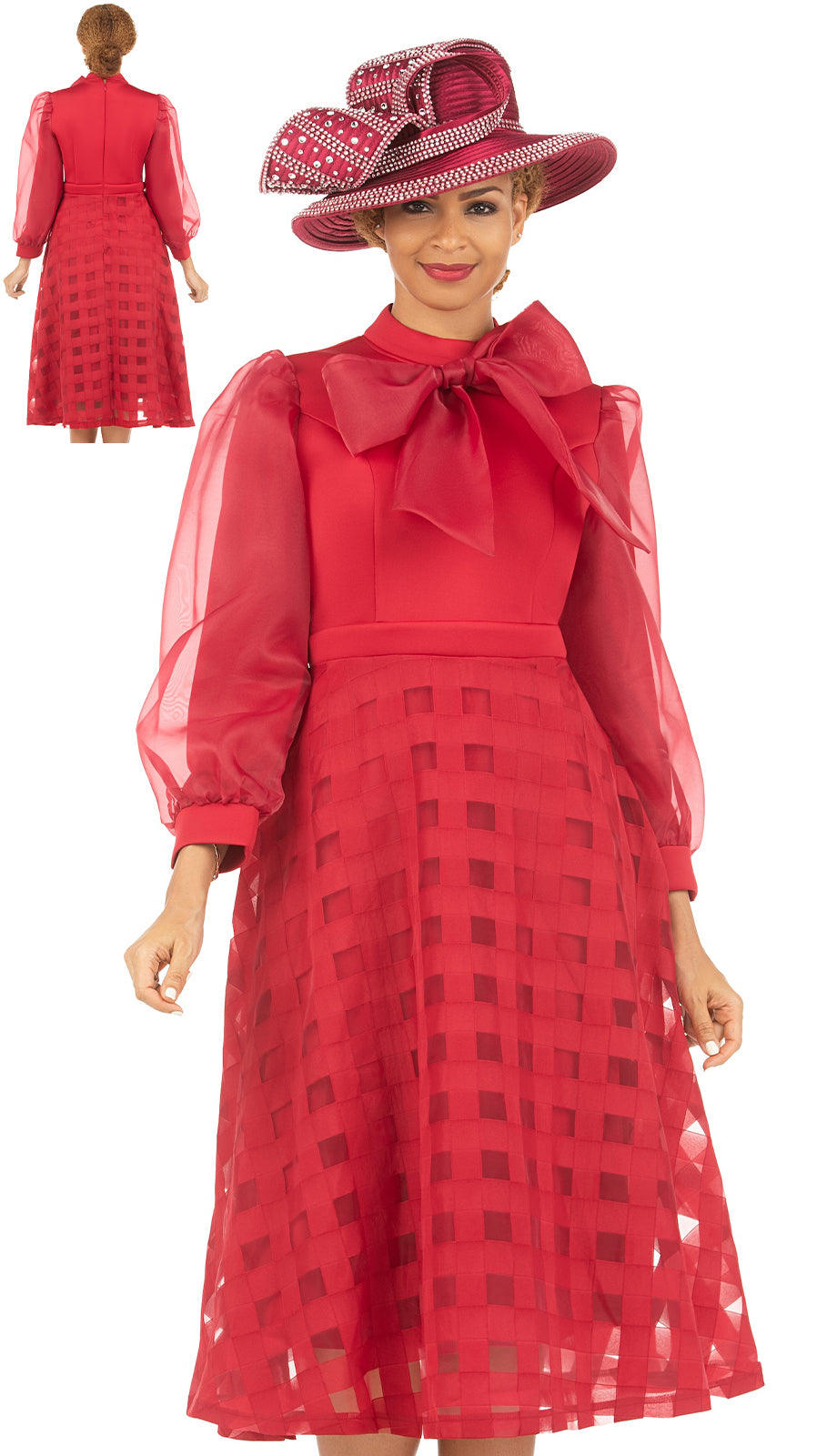 Giovanna DP2403-BRG Church Hat